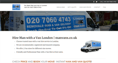 Desktop Screenshot of manvans.co.uk